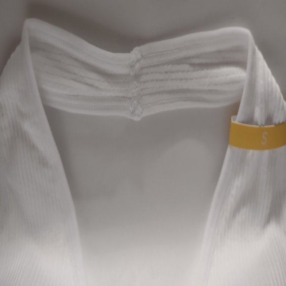 Nwt SO® Seamless Ribbed Halter Bralette White Junior New - Picture 5 of 8